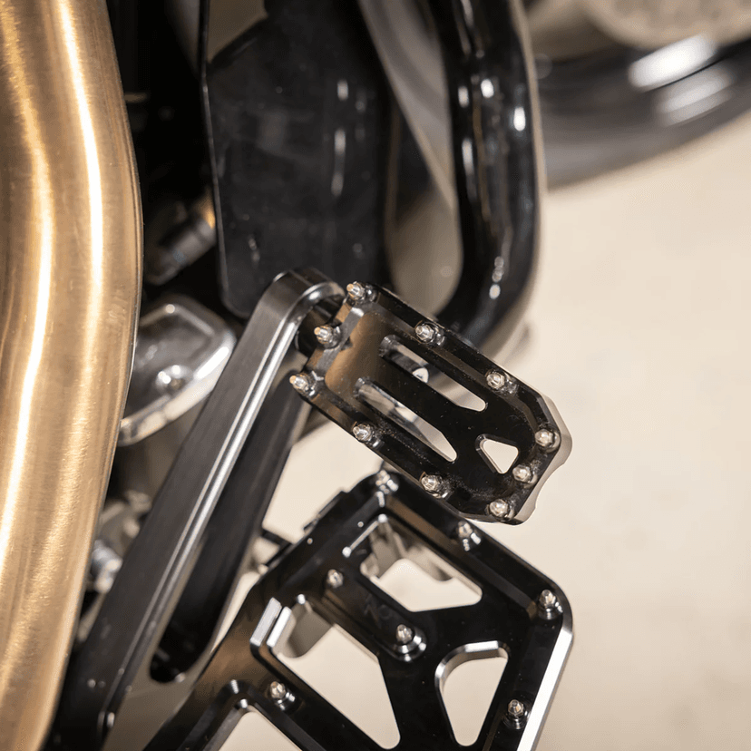 THRASHIN SUPPLY CO. 1610-0762 Aggressor Brake Pedal - Black - Touring — image 4 of 6