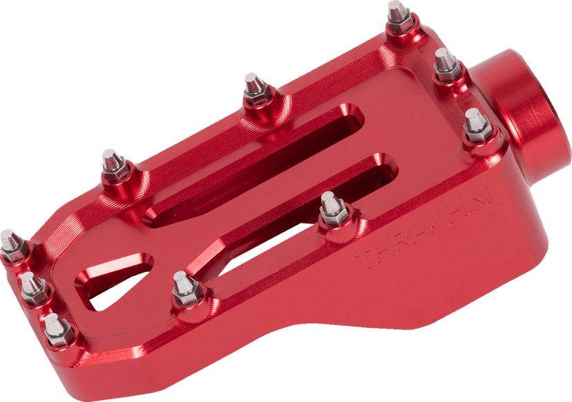 THRASHIN SUPPLY CO. 1610-0763 Aggressor Brake Pedal - Red - Touring — image 2 of 6
