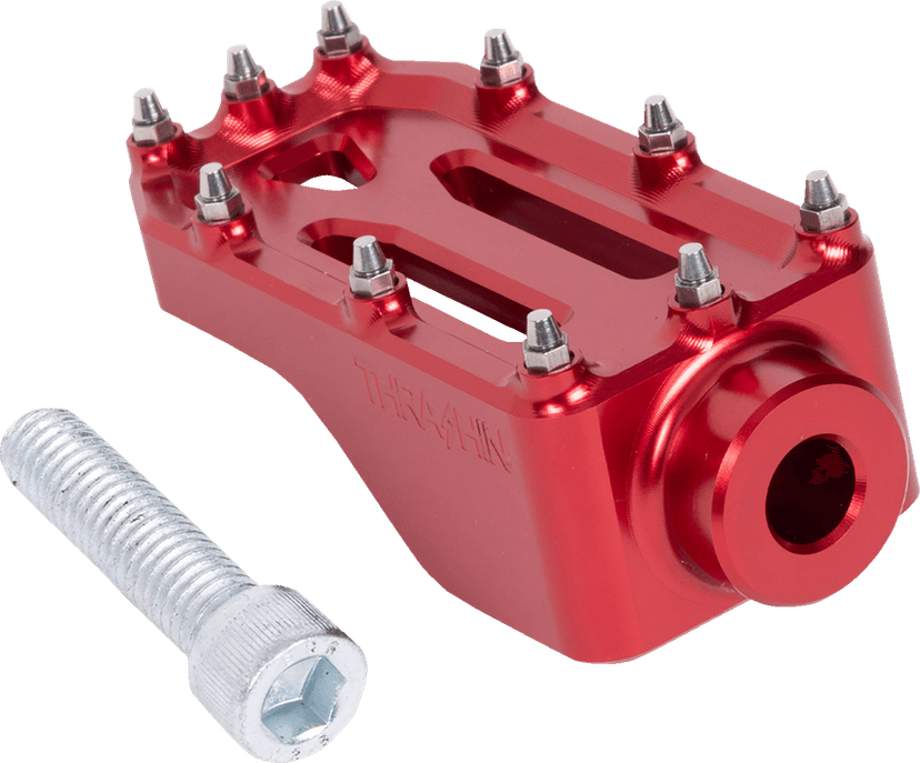 THRASHIN SUPPLY CO. 1610-0763 Aggressor Brake Pedal - Red - Touring — image 1 of 6