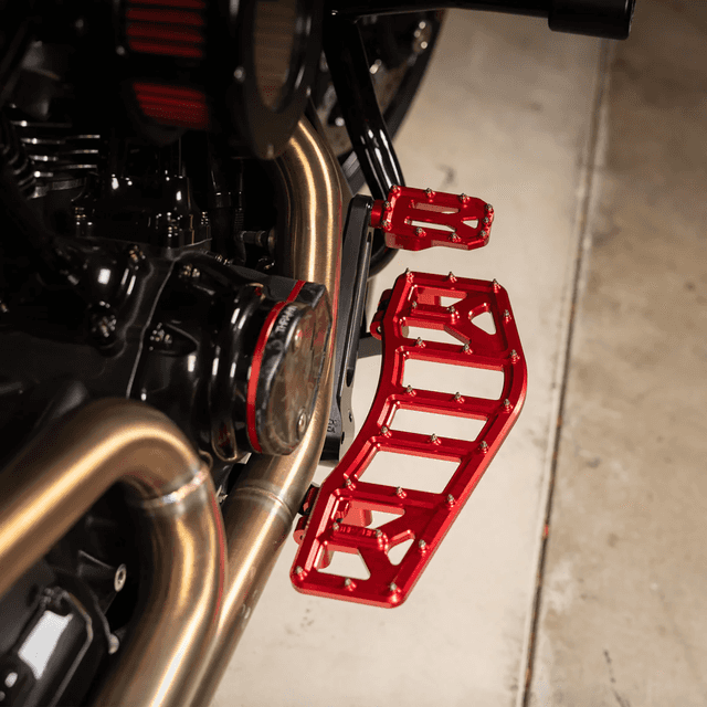 THRASHIN SUPPLY CO. 1610-0763 Aggressor Brake Pedal - Red - Touring — image 4 of 6
