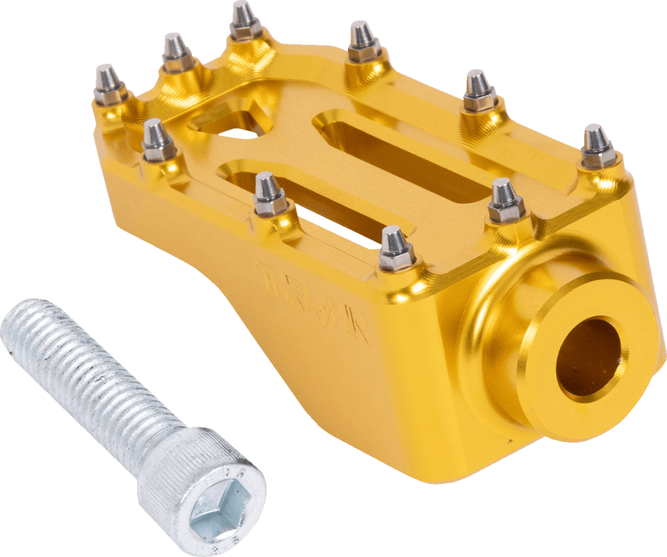 THRASHIN SUPPLY CO. 1610-0764 Aggressor Brake Pedal - Gold - Touring
