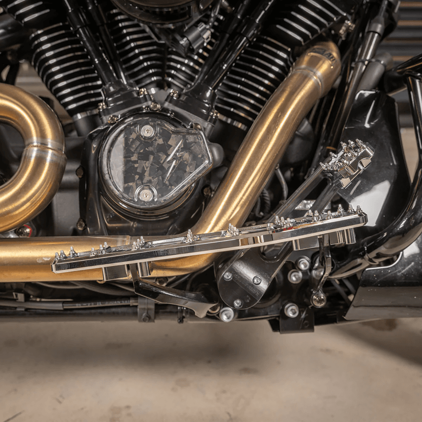 THRASHIN SUPPLY CO. 1610-0765 Aggressor Brake Pedal - Chrome - Touring — image 6 of 8