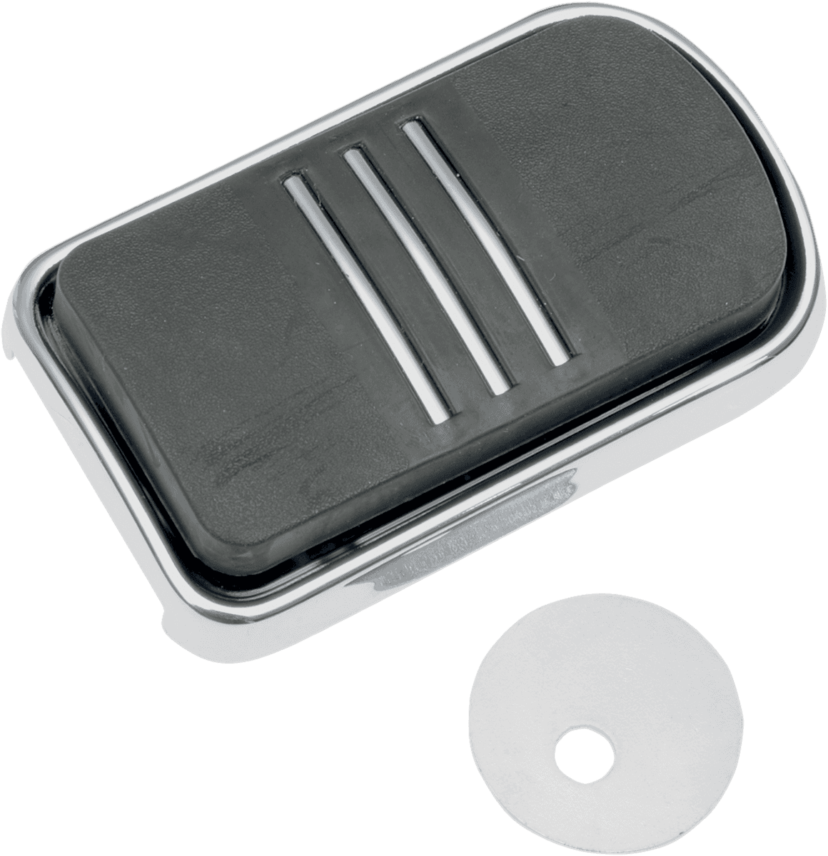 DRAG SPECIALTIES 1611-0032 Sweeper Brake Pedal - Black/Chrome - FL