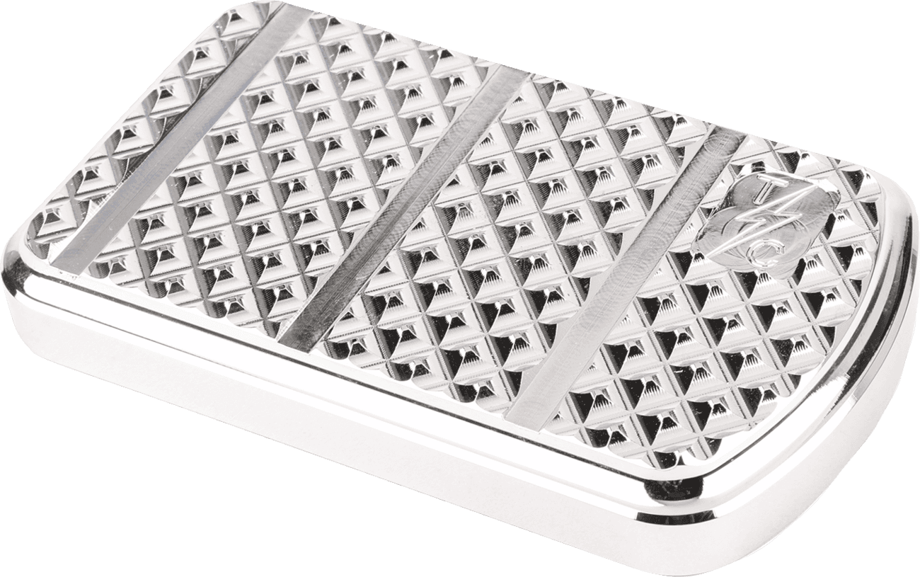 THRASHIN SUPPLY CO. 1611-0104 Brake Pedal Pad - Chrome - FL