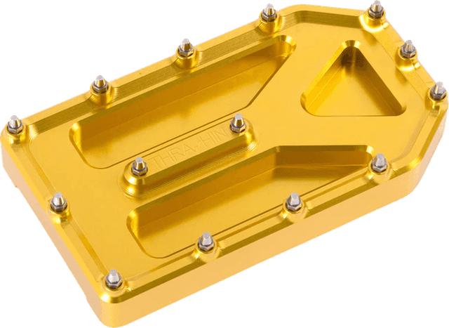 THRASHIN SUPPLY CO. 1611-0107 Aggressor Brake Pedal Pad - Gold - Touring — image 1 of 3