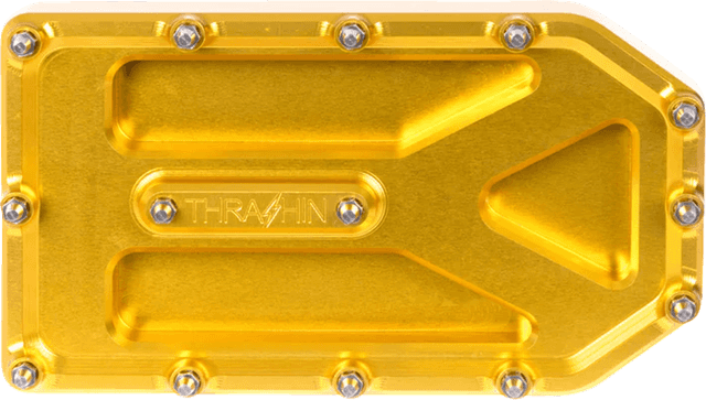 THRASHIN SUPPLY CO. 1611-0107 Aggressor Brake Pedal Pad - Gold - Touring — image 2 of 3
