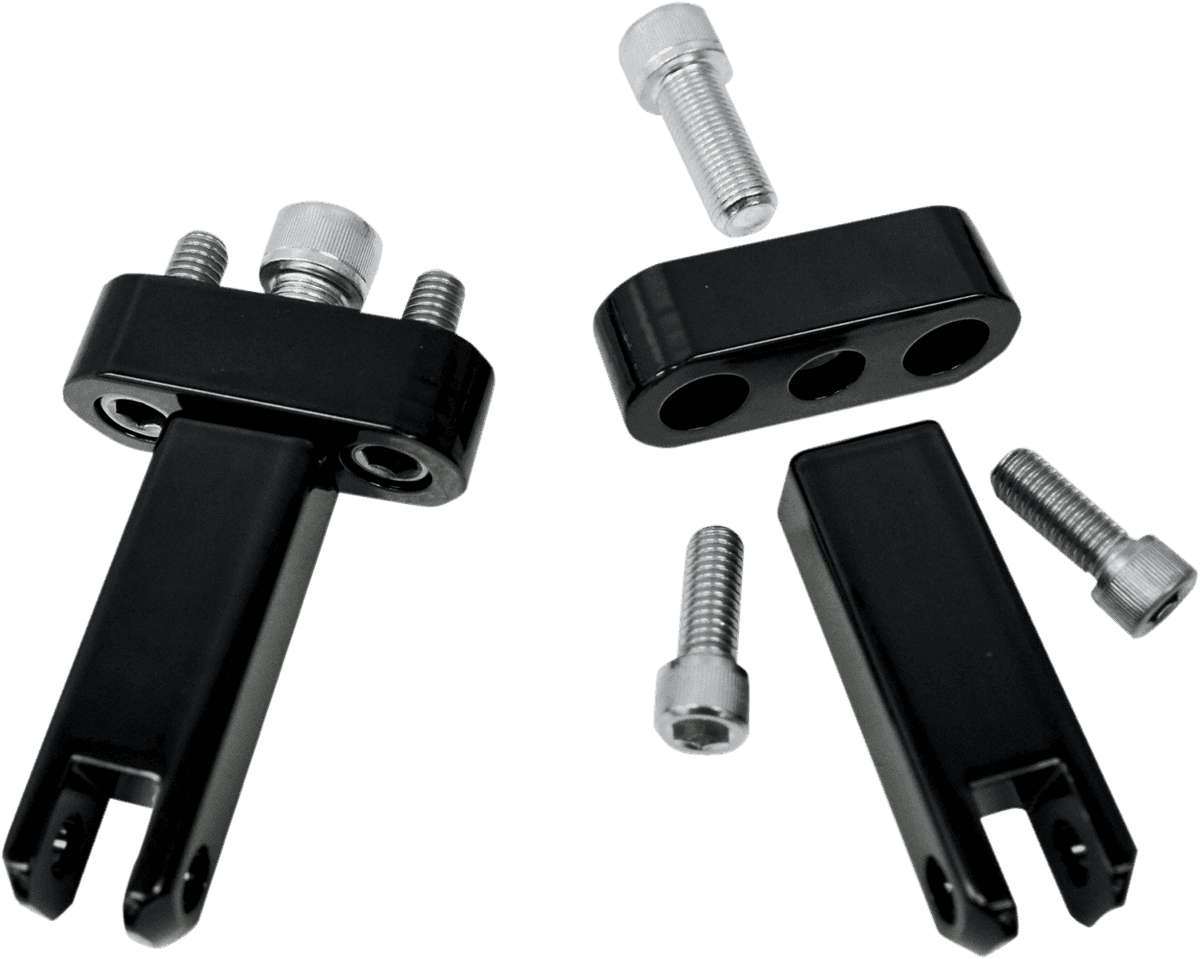 DRAG SPECIALTIES 1620-1046 Passenger Peg Mounts - Black - FLH/FLT