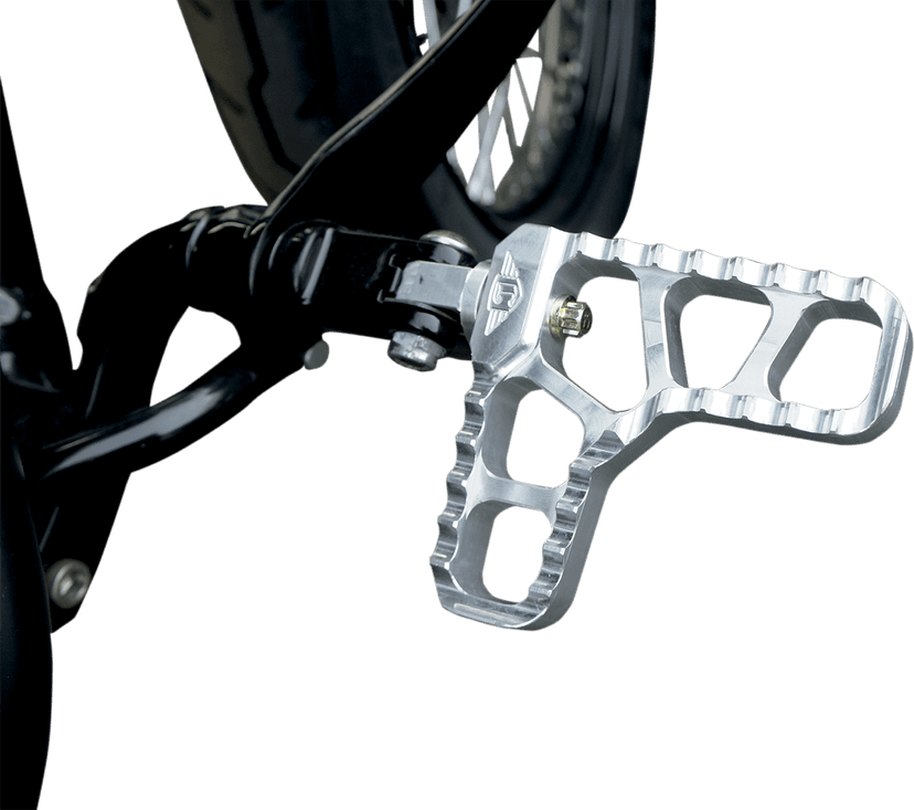 JOKER MACHINE 1620-1149 Adjustable Serrated Foot Pegs - With Heel - Clear — image 5 of 5