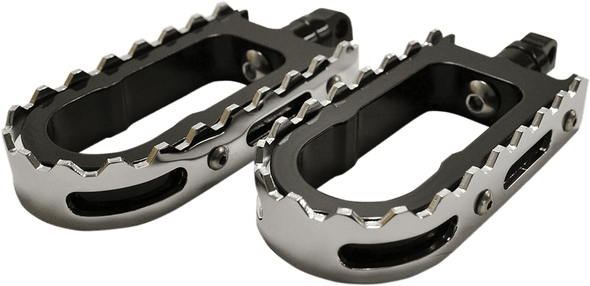 LA CHOPPERS 1620-1184 BMX Foot Pegs - Black/Chrome