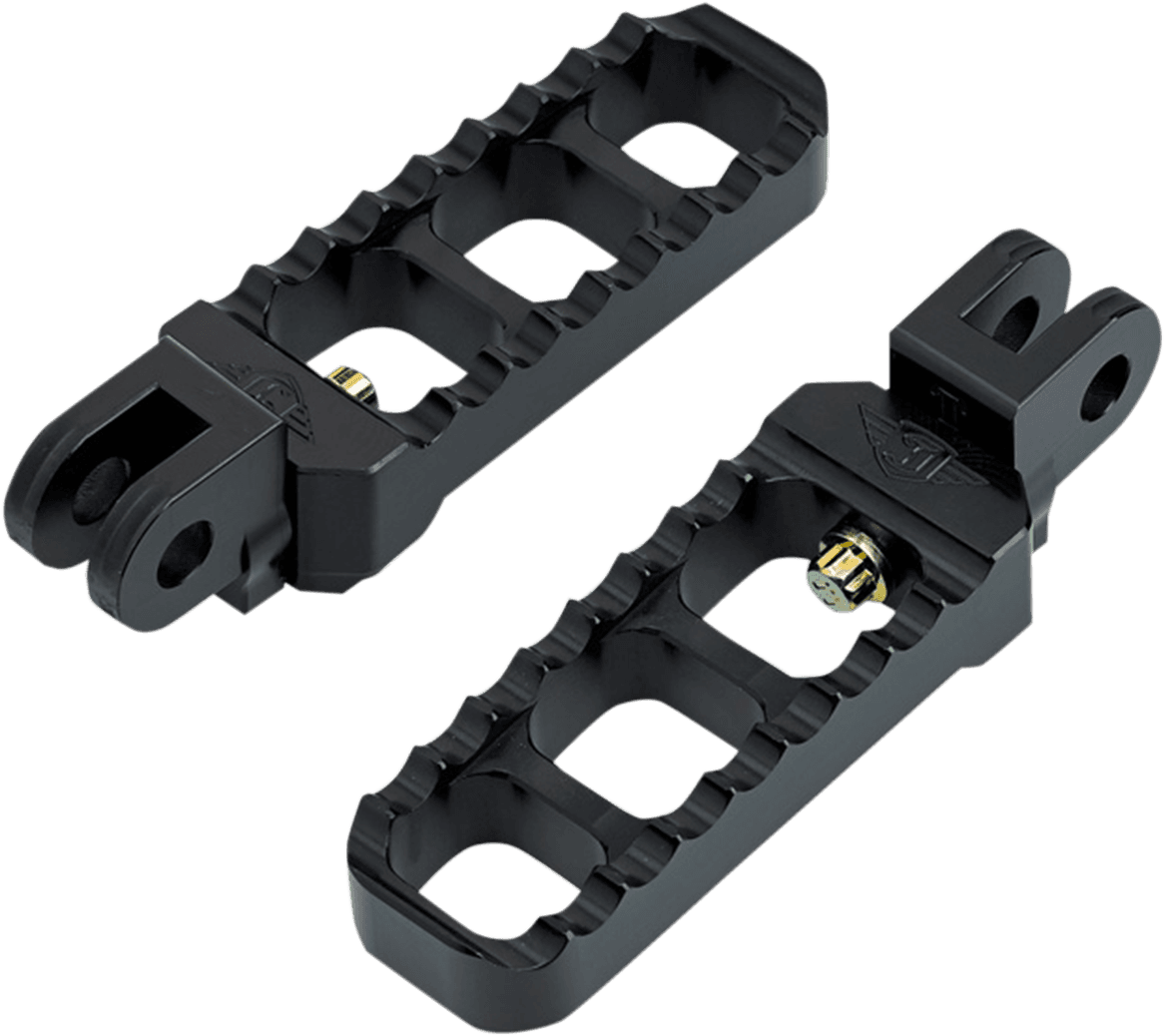 JOKER MACHINE 1620-1620 Adjustable Foot Pegs - Serrated - Narrow - Black