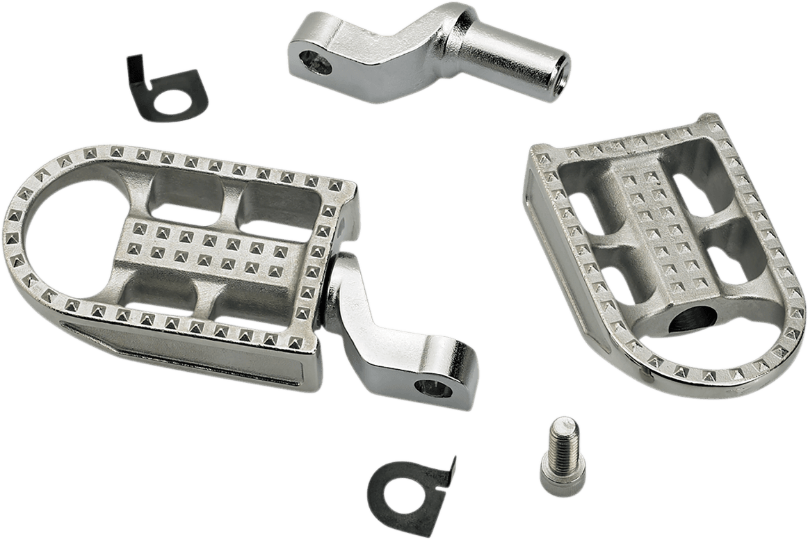 BILTWELL 1620-1853 Mushman Foot Pegs - Step - Raw Polished
