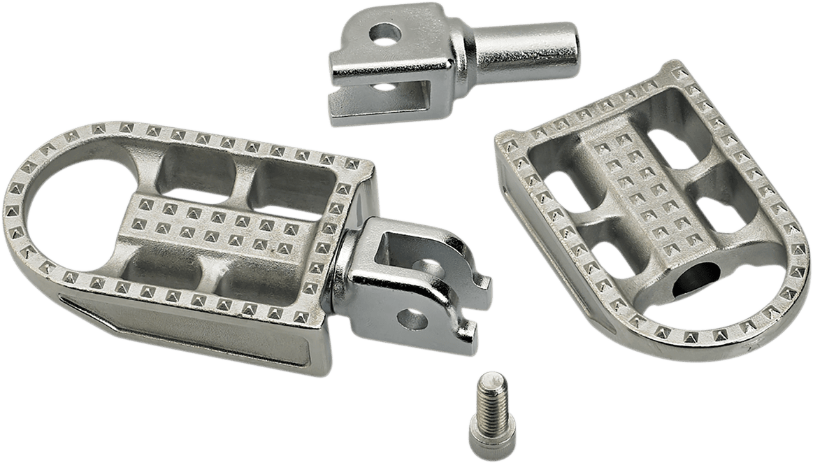 BILTWELL 1620-1855 Mushman Foot Pegs - Step - Raw Polished