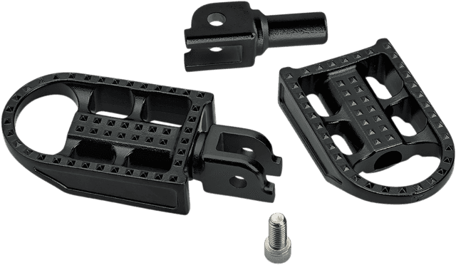 BILTWELL 1620-1856 Mushman Foot Pegs - Step - Black Electroplated