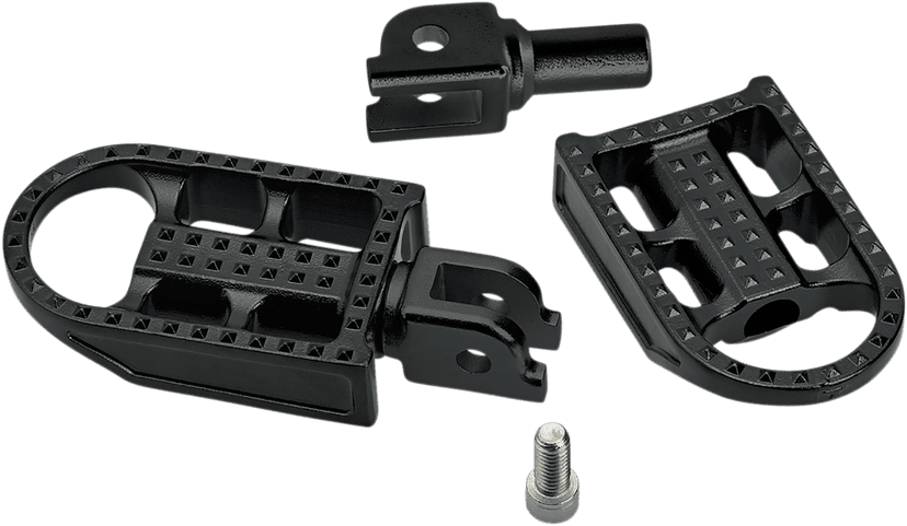 BILTWELL 1620-1856 Mushman Foot Pegs - Step - Black Electroplated