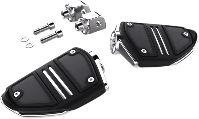 CIRO 1620-1863 Twin Rail Foot Pegs - With Mount - Chrome