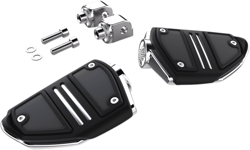 CIRO 1620-1863 Twin Rail Foot Pegs - With Mount - Chrome