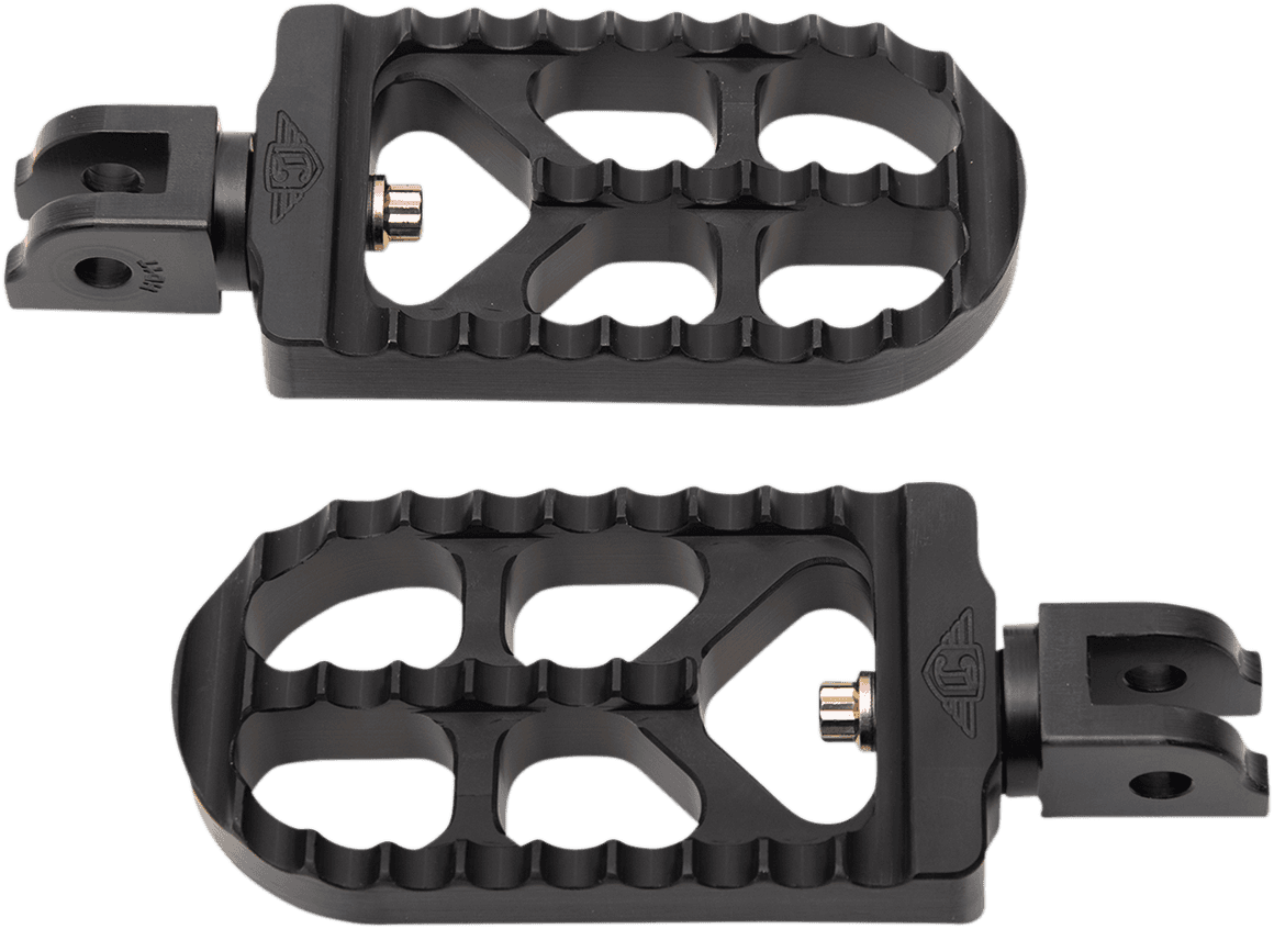 JOKER MACHINE 1620-1900 Serrated Foot Pegs - Black - Long