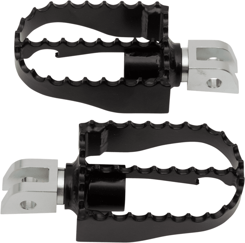 BURLY BRAND 1620-1931 MX Foot Pegs - Driver - Black/Chrome