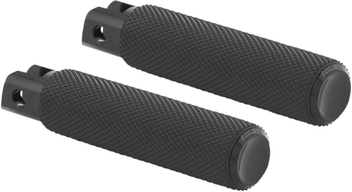 ARLEN NESS 1620-1969 Passenger Knurled Foot Pegs - Black - FX/FL '18-'26