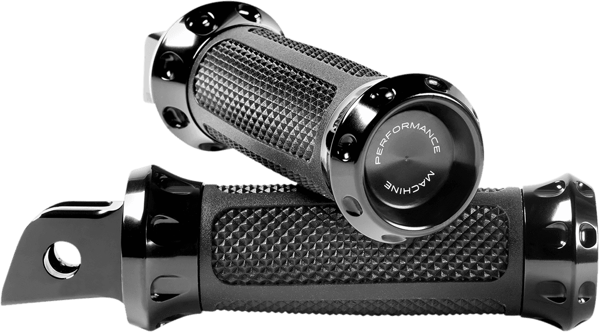 PERFORMANCE MACHINE (PM) 1620-2241 Overdrive Foot Pegs - Driver - Black - FL/FX