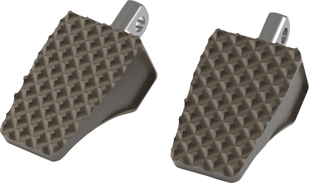 LA CHOPPERS 1620-2496 County Line Billet Foot Pegs - Male Mount - Bronze