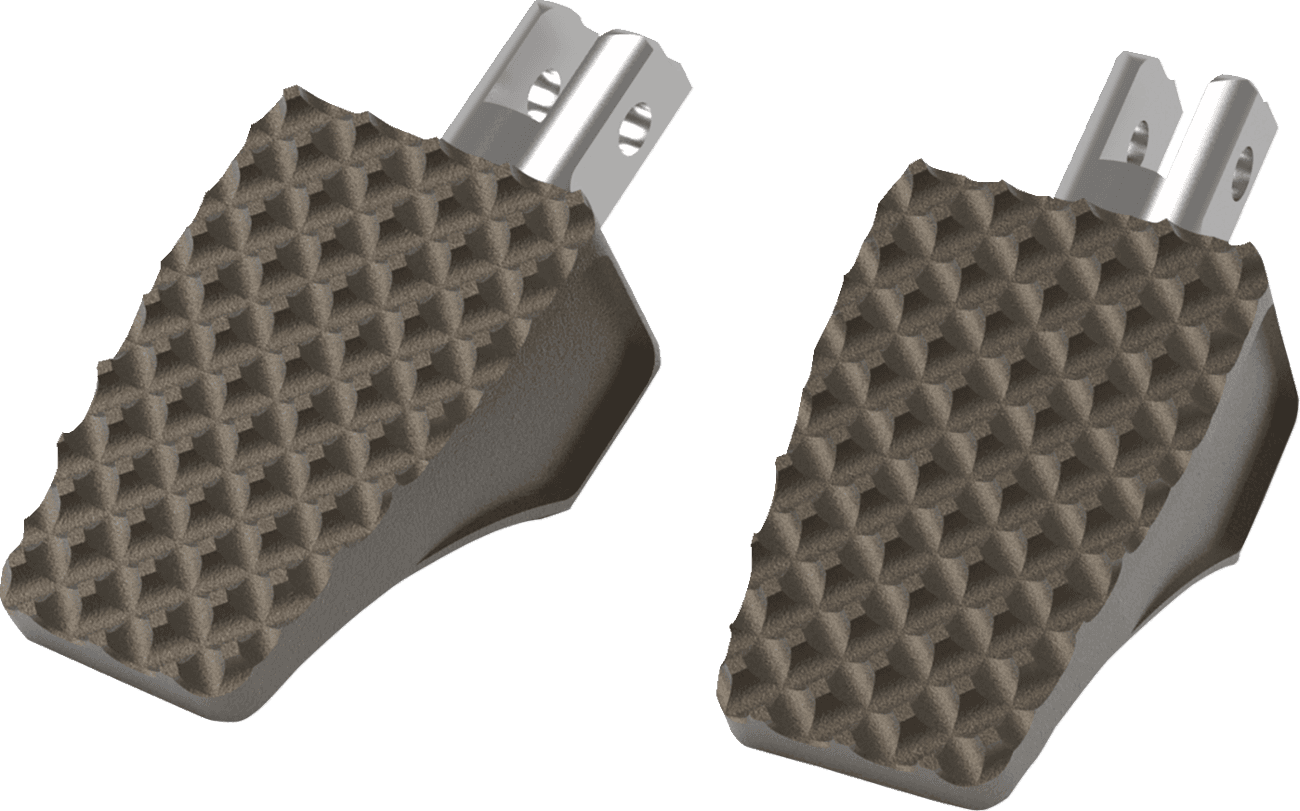 LA CHOPPERS 1620-2497 County Line Billet Foot Pegs - Front - Bronze