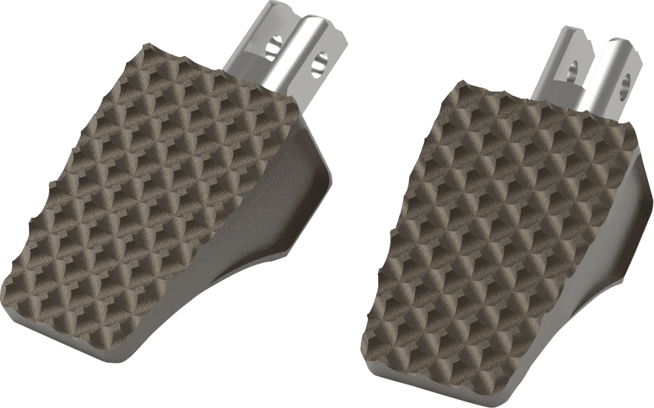 LA CHOPPERS 1620-2497 County Line Billet Foot Pegs - Front - Bronze