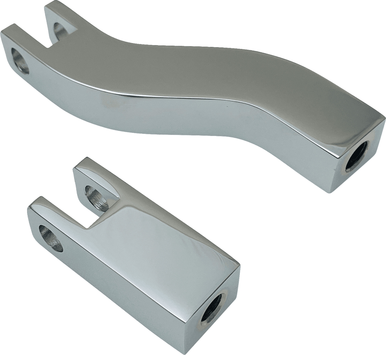 DRAG SPECIALTIES 1620-2506 Passenger Peg Mount - Foot Peg Supports - Chrome - FXD