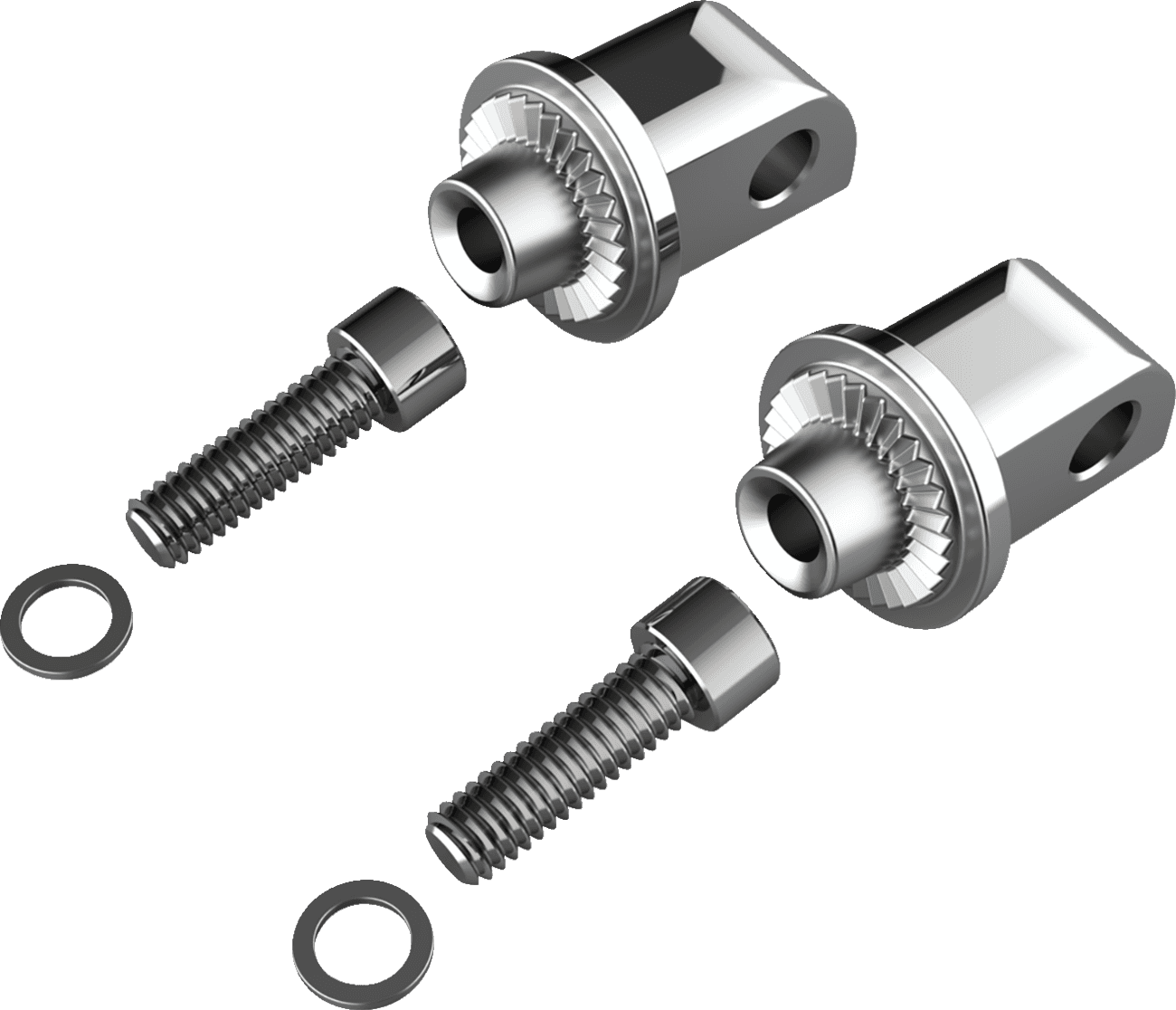 CIRO 1620-2515 Peg Adapter - Passenger - Chrome - Indian