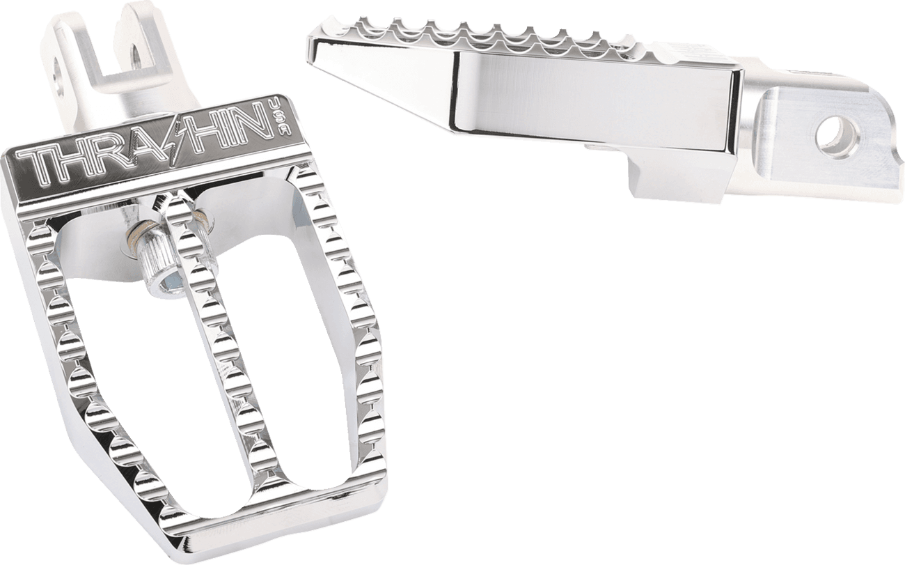 THRASHIN SUPPLY CO. 1620-2615 Militant Foot Pegs - Front - Chrome
