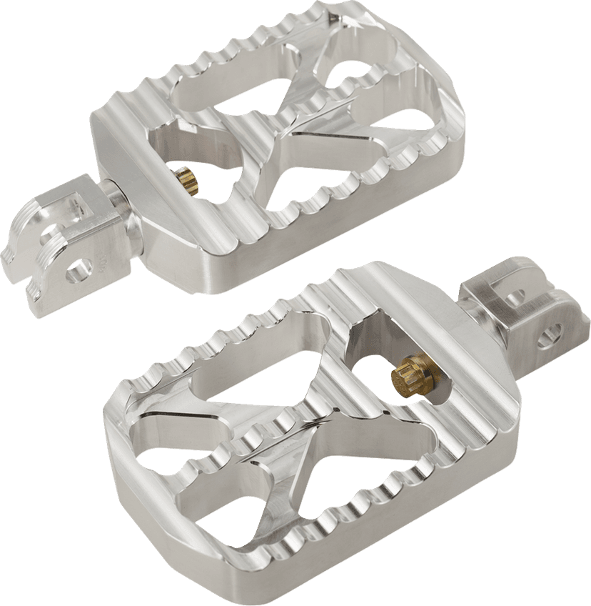 JOKER MACHINE 1620-2642 Bear Claw Foot Pegs - Silver - Harley-Davidson