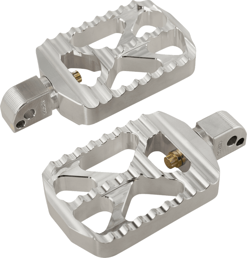 JOKER MACHINE 1620-2644 Bear Claw Foot Pegs - Silver - Harley-Davidson