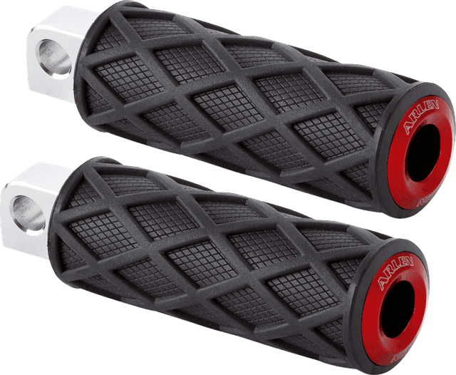 ARLEN NESS 1620-2676 Diamond Foot Pegs - Male Mount - Red