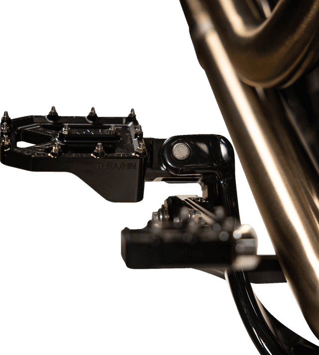 THRASHIN SUPPLY CO. 1620-2769 Aggressor Foot Pegs - Rear - Black - HD '72-'25 — image 4 of 7