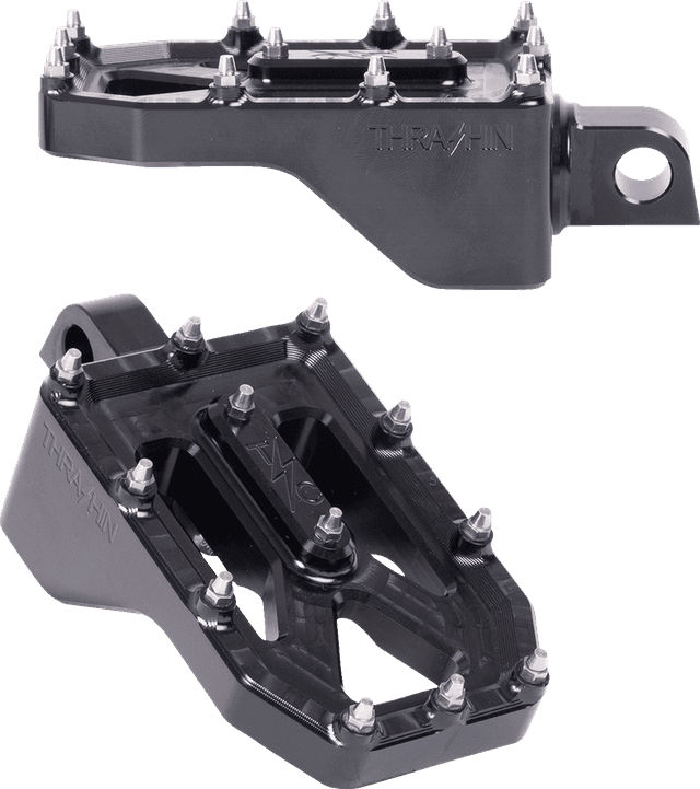 THRASHIN SUPPLY CO. 1620-2769 Aggressor Foot Pegs - Rear - Black - HD '72-'25 — image 1 of 7