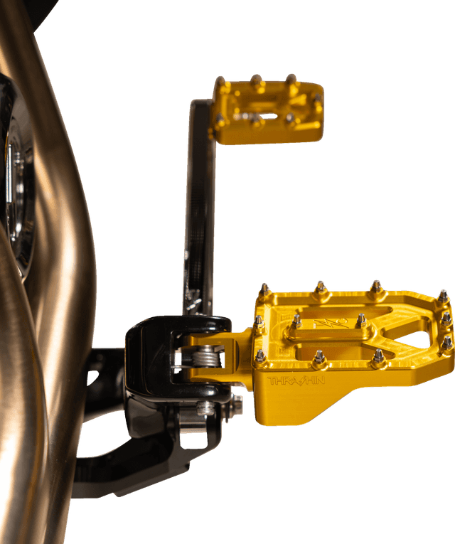 THRASHIN SUPPLY CO. 1620-2771 Aggressor Foot Pegs - Rear - Gold - HD '72-'25 — image 4 of 6