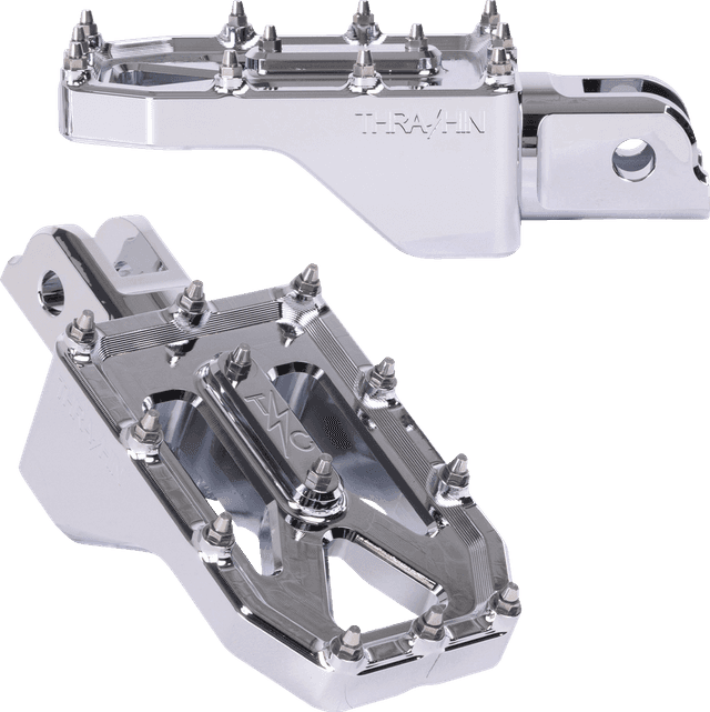 THRASHIN SUPPLY CO. 1620-2777 Aggressor Foot Pegs - Front - Chrome - FL/FX '18-'25