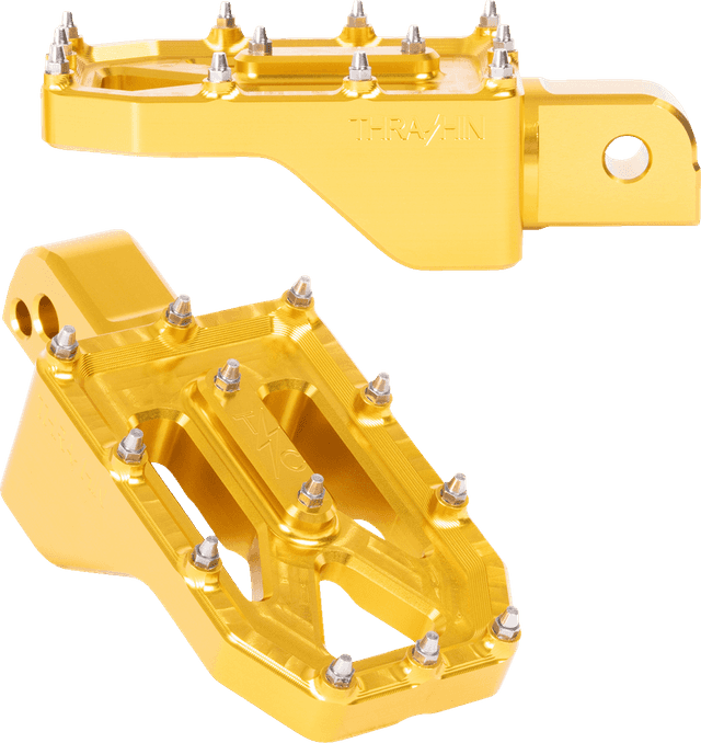 THRASHIN SUPPLY CO. 1620-2780 Aggressor Foot Pegs - Rear - Gold - FL/FX '18-'25
