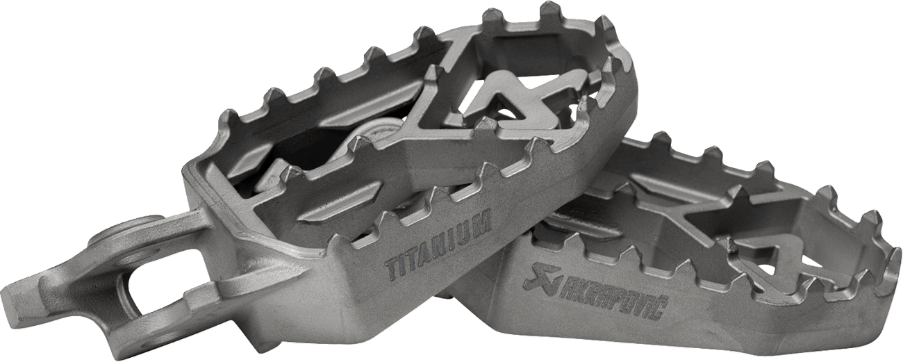 AKRAPOVIC 1620-2807 Adventure Foot Pegs - Titanium - Honda