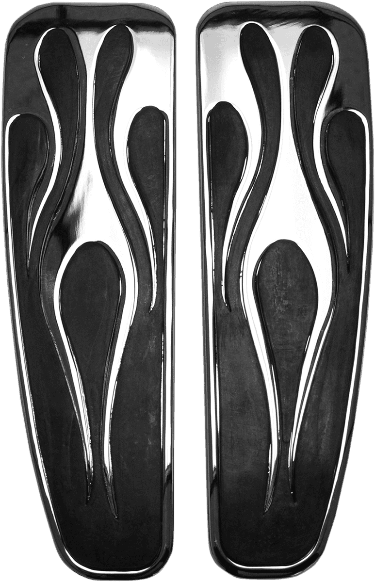 BARON 1621-0190 Universal Rider Floorboards - Long - Flame