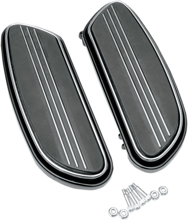 DRAG SPECIALTIES 1621-0348 Sweeper Floorboards - Driver - Black - FL
