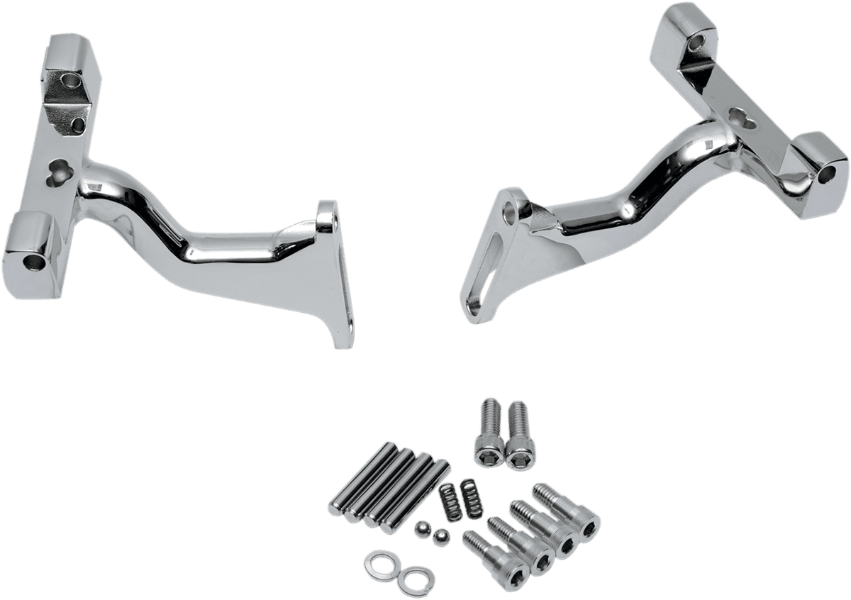 DRAG SPECIALTIES 1621-0394 Passenger Footboard Mount - Chrome - Raised