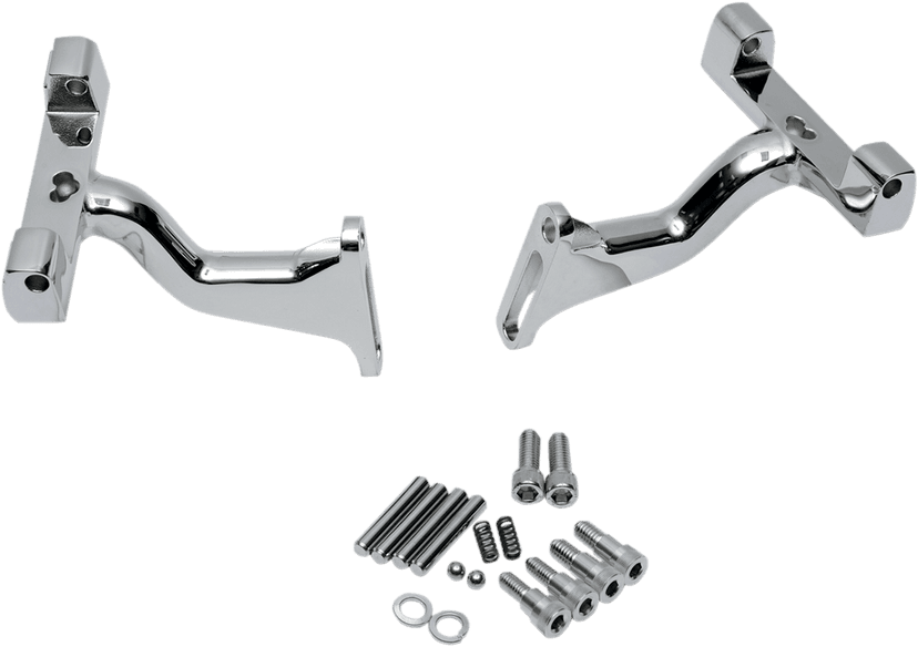 DRAG SPECIALTIES 1621-0394 Passenger Footboard Mount - Chrome - Raised