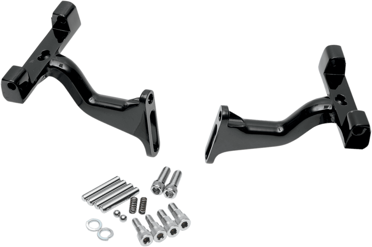 DRAG SPECIALTIES 1621-0395 Passenger Footboard Mount - Black - Raised