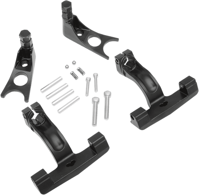 DRAG SPECIALTIES 1621-0513 Passenger Floorboard Mount - Black - FL/FX