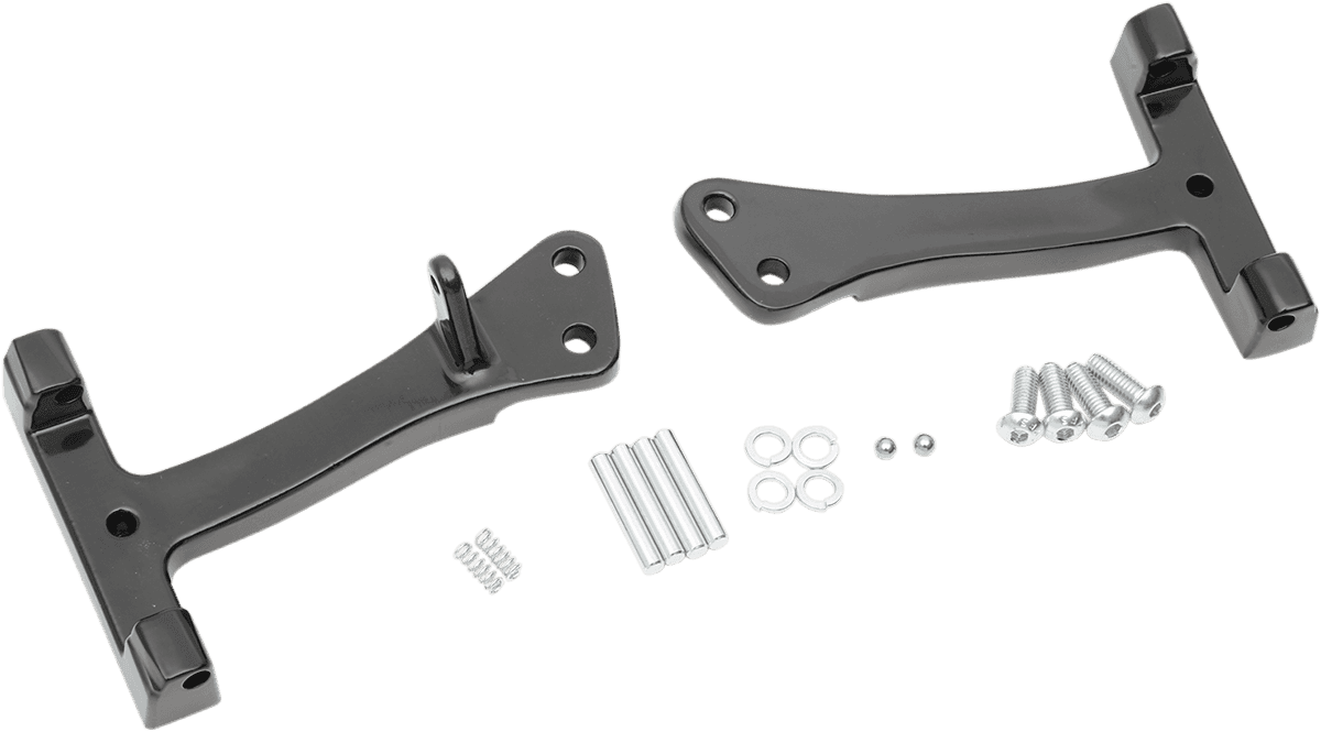 DRAG SPECIALTIES 1621-0727 Passenger Floorboard Mount - Black - FXD/FLD