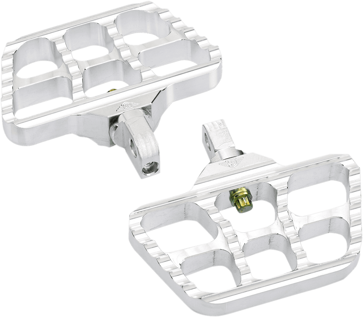 JOKER MACHINE 1621-0761 Mini Serrated Floorboards - Raw - Softail/Sportster/Street Rod
