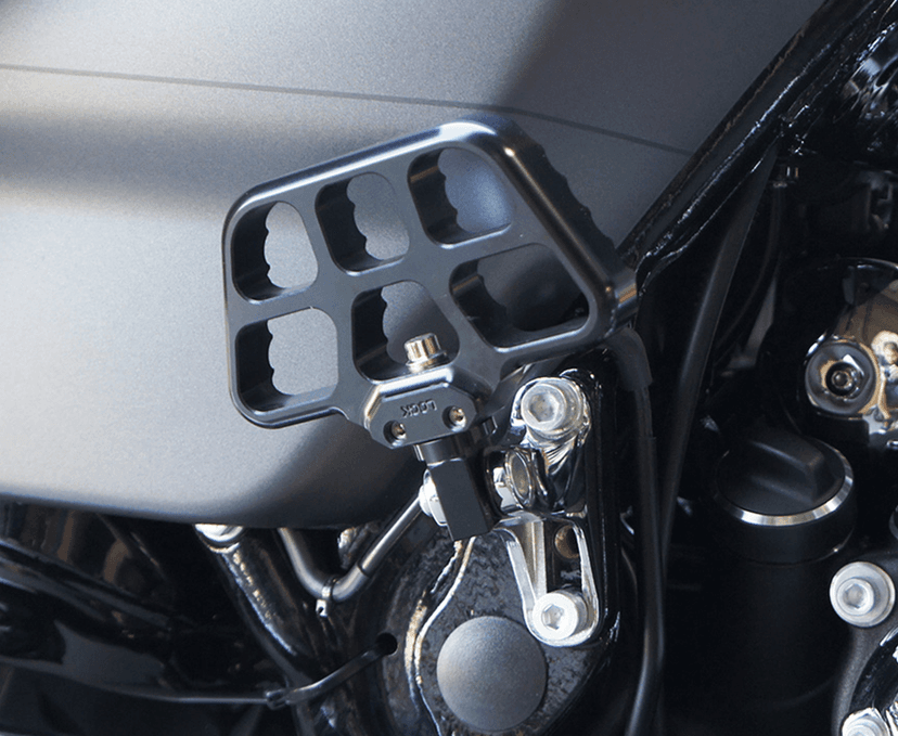 JOKER MACHINE 1621-0762 Mini Serrated Floorboards - Black - Softail/Sportster/Street Rod — image 4 of 5