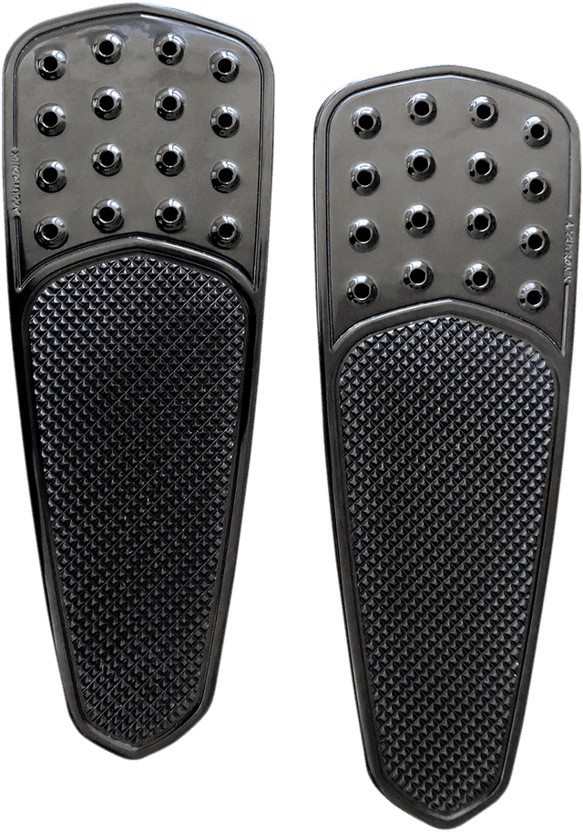 ACCUTRONIX 1621-0862 Front Floorboards - Extended - Black - Knurled - Teardrop - FL