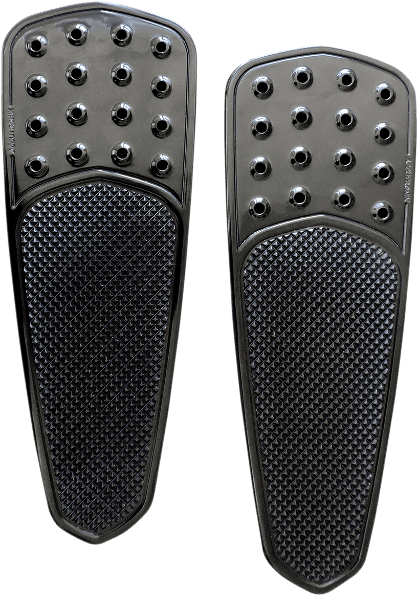 ACCUTRONIX 1621-0862 Front Floorboards - Extended - Black - Knurled - Teardrop - FL